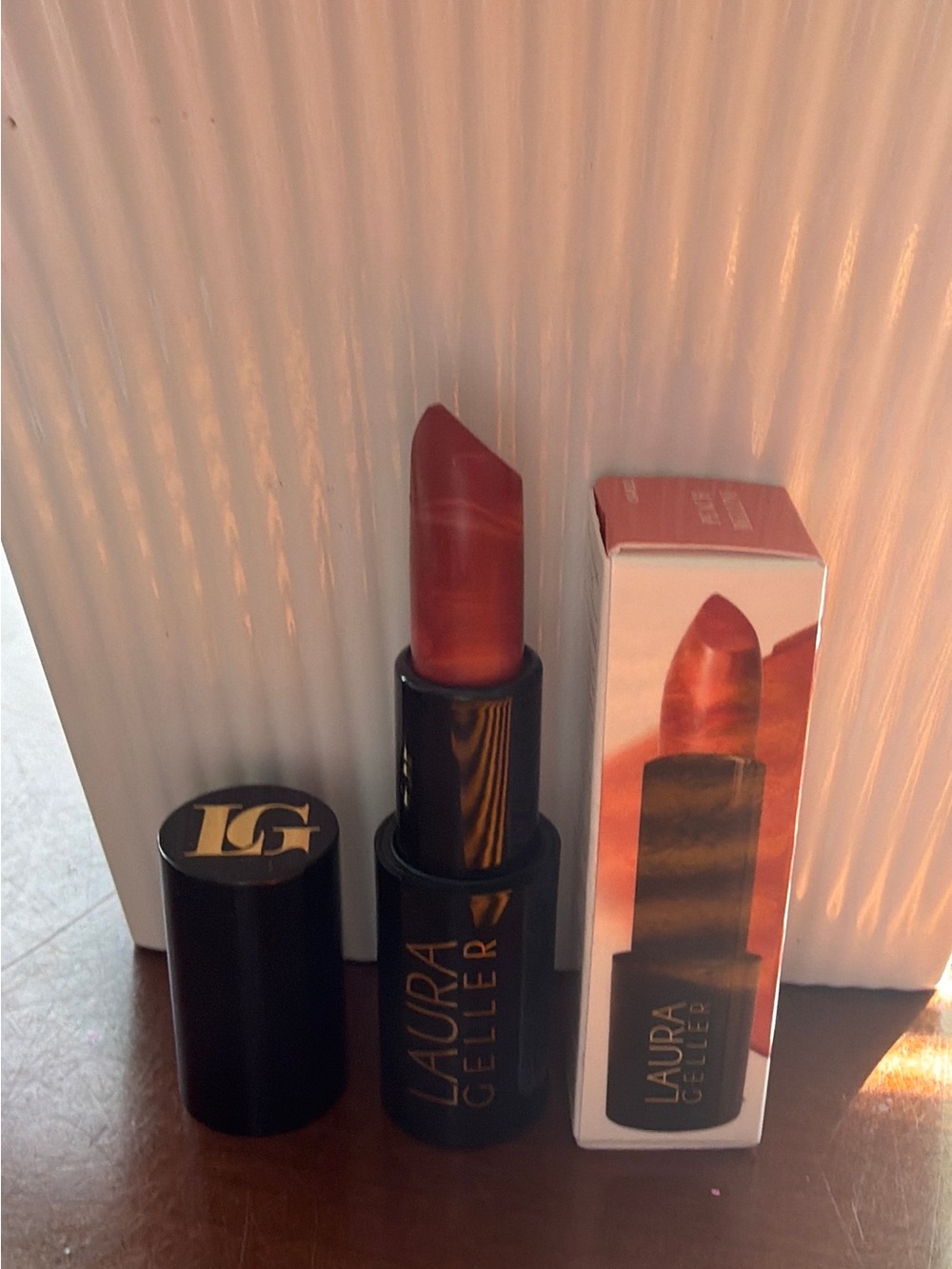 Laura Geller Warm Italian Marble Hydrating Lipstick Peach Bellini 0.12 fl oz